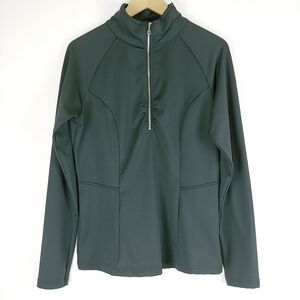 NILS Zip T-neck Fleece Baselayer Womens M Black Ski Technical Performance Resort